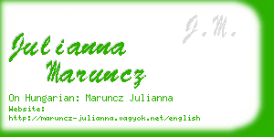 julianna maruncz business card